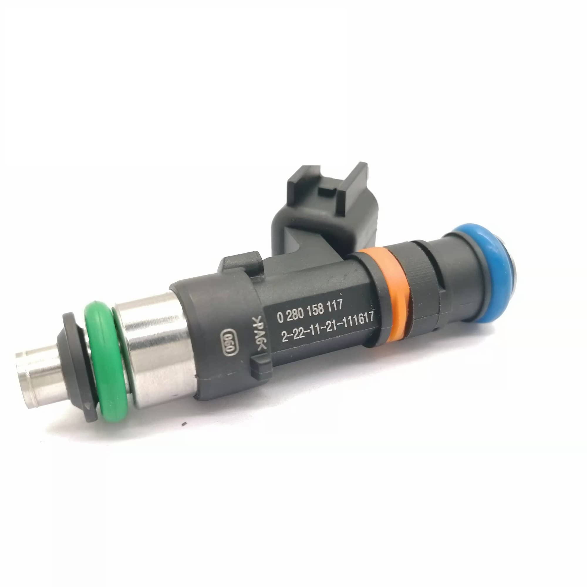 Inyector Combustible Gasolina 4X 0280158117 1000cc 90lb E85 EV14 inyector de Combustible 48mm para Golf-para Passat-1,8 T Boquilla inyección de Motor de Alta impedancia Inyector