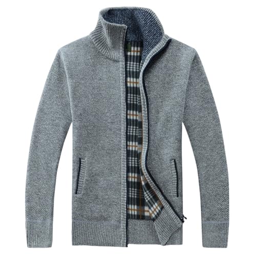 Cardigan d'hiver en cachemire contre le froid doublure épaisse homme