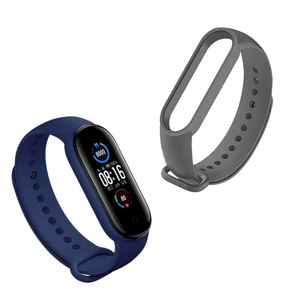 INEFABLE Mi SmartWatch 5 and 6 Watch Straps Original for Mi Watch M5 and M6 Watch Strap Soft Silicone Adjustable Watch Strap-Device Not Incuded-Blue & Dark Grey-Pack of 2 (B0BNXVV8BW) Amazon Price History, Amazon Price Tracker