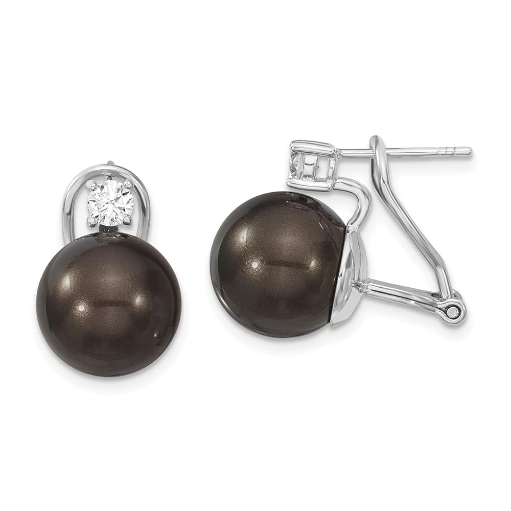Amazon.com: Lex & Lu Sterling Silver Majestik 12-13mm Blk