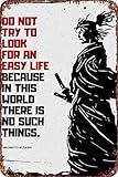 Myamoto Musashi - Cartel de metal con cita de anime para decoración de sala de estar, cafetería, letrero decorativo para pared, 30,5 x 20,3 cm