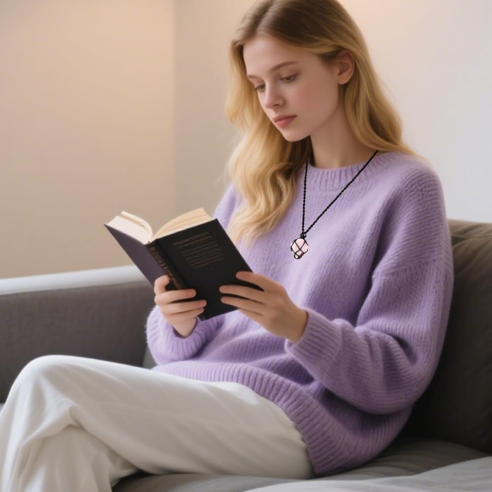 32pcs Braided Crystal Holder Necklace Replacement Decorative Hanging Pendant Holder Empty Stone Cage for DIY Jewelry Adjustable Length (Black+Brown+Khaki+Beige) - Image 7