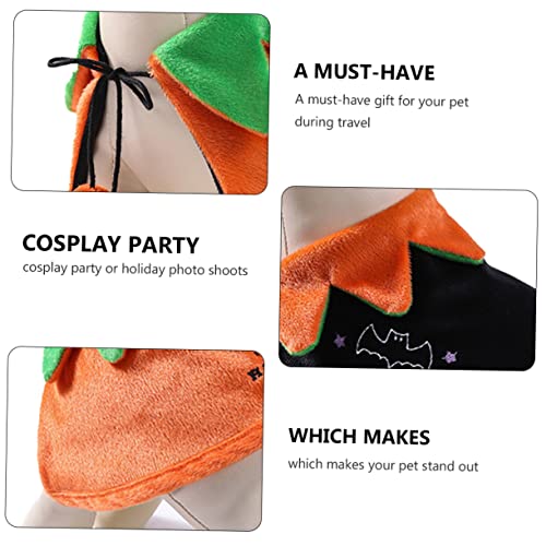 Disfraz Capa Halloween para Perros Talla M Naranja miniatura 2