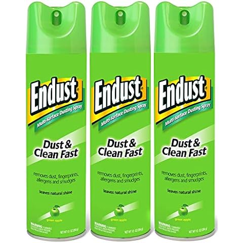 Endust Multi-Surface Dusting and Cleaning Spray, Green Apple, 3 Count Cover