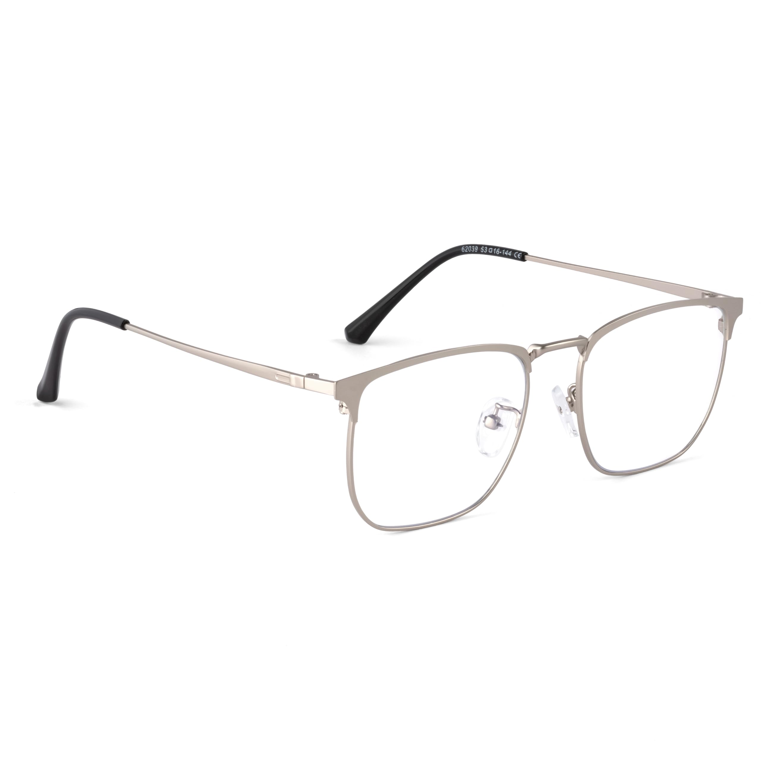 ROYAL SON Especificaciones cuadradas para hombres y mujeres | Bloqueo de luz azul | Gafas de computadora | Marco de metal