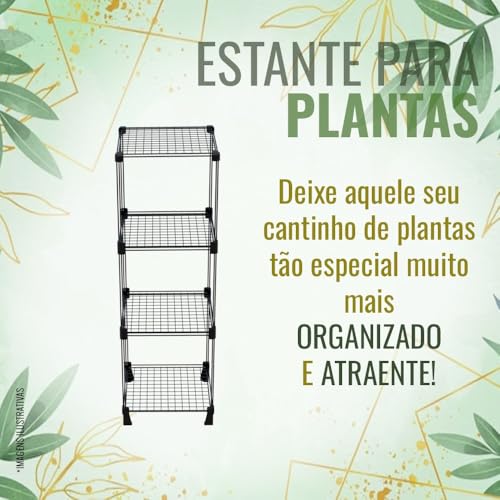 Estante para Plantas Vasos Jardim Vertical 3 Nichos 95cm Horta Suporte de Plantas Decoração Pratelei