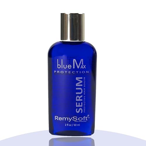 BlueMax - Suero protector de silicona, seguro para extensiones de cabello, tejidos y pelucas, suero de fórmula de salón de 2 onzas