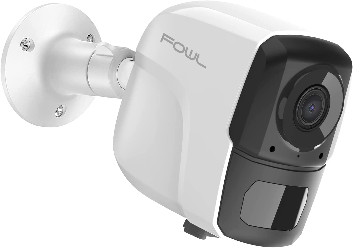 SOZAKKA FOWL Wireless Rechargeable Battery Powered WiFi Camera, Home Security Camera, Night Vision, Indoor/Outdoor, 1080P, Motion Detection, compatible with Cloud Storage/SD Slot (White)