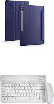 Samsung Galaxy Tab S11 Ultra SM-X930 Tablet K l f , Bluetooth Klavye ve Mouse Set, Standl  LAC VERT BEYAZ