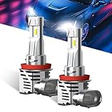 ZBGUN Upgrade H11/H8/H9 Led Headlight Bulbs，Super Bright Car LED Bulbs Kits,4800LM 6000K Cool White，Universal Automobile IP65 Waterproof Bulbs Replacement，Plug and Play, Pack of 2