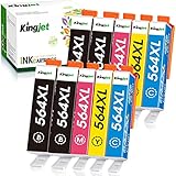 Kingjet Compatible Ink Cartridge Replacement for HP 564XL 564 XL Work with DeskJet 3520 3522 Officej
