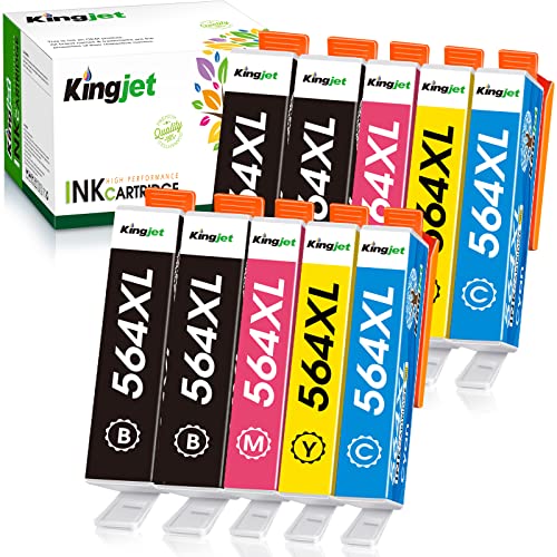 Kingjet Compatible Ink Cartridge Replacement For Hp 564Xl 564 Xl Work With Deskjet 3520 3522 Officejet 4620 Photosmart 5520 6510 6520 7520 7525 Printer #TOP6