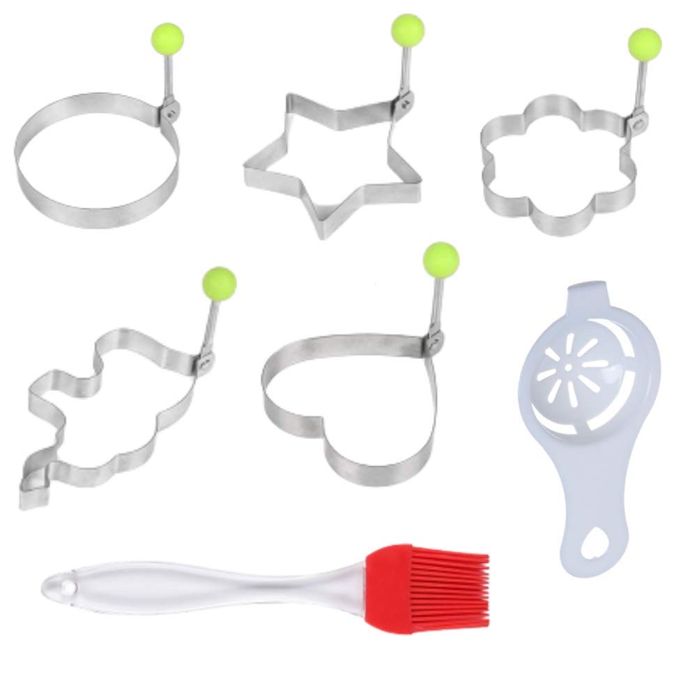CONNECTWIDE Stainless Steel Fried Egg Mold Non Stick Omelette Pancake Rings Cooking Tools (Elephant, Hen, Horse, Apple) Set of 4, Silver (B07N6D5LFL) Amazon Price History, Amazon Price Tracker