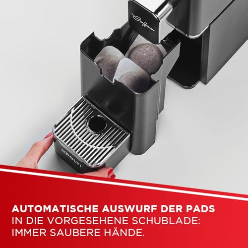 POLTI Coffea S15B Espressomaschine, kompatibel mit E.S.E. Pads 44 mm, 0,85 l Tank, Pumpendruck 19 Bar, schwarze Farbe – Bild 6