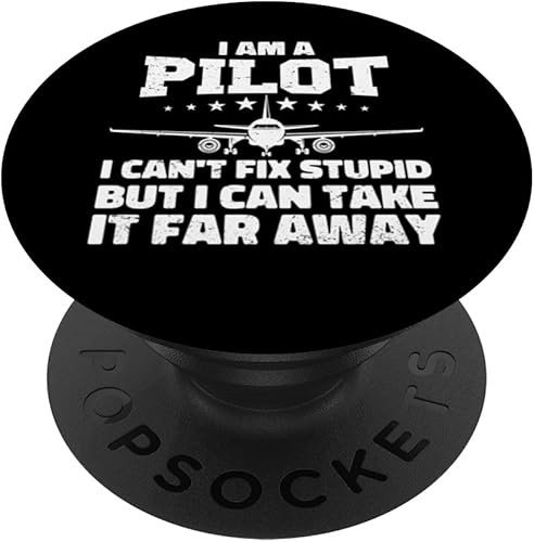 Diseño piloto para hombres y mujeres, aviación, aviación, piloto, divertido, PopSockets intercambiables