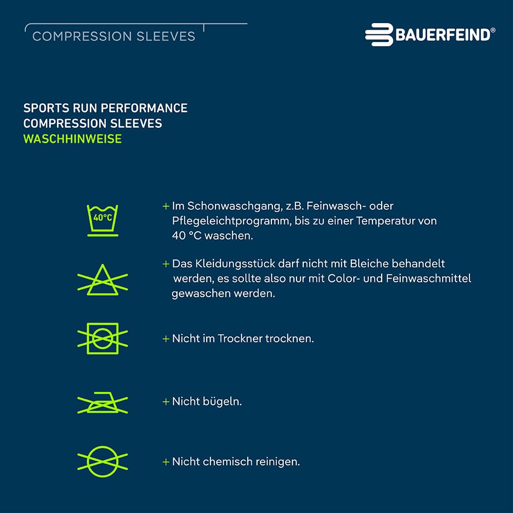BAUERFEIND Waden Sleeves „Run Performance Compression Sleeve“, 1 Paar Wadenbandagen mit Kompression & 3D-Dots, Beinstulpen