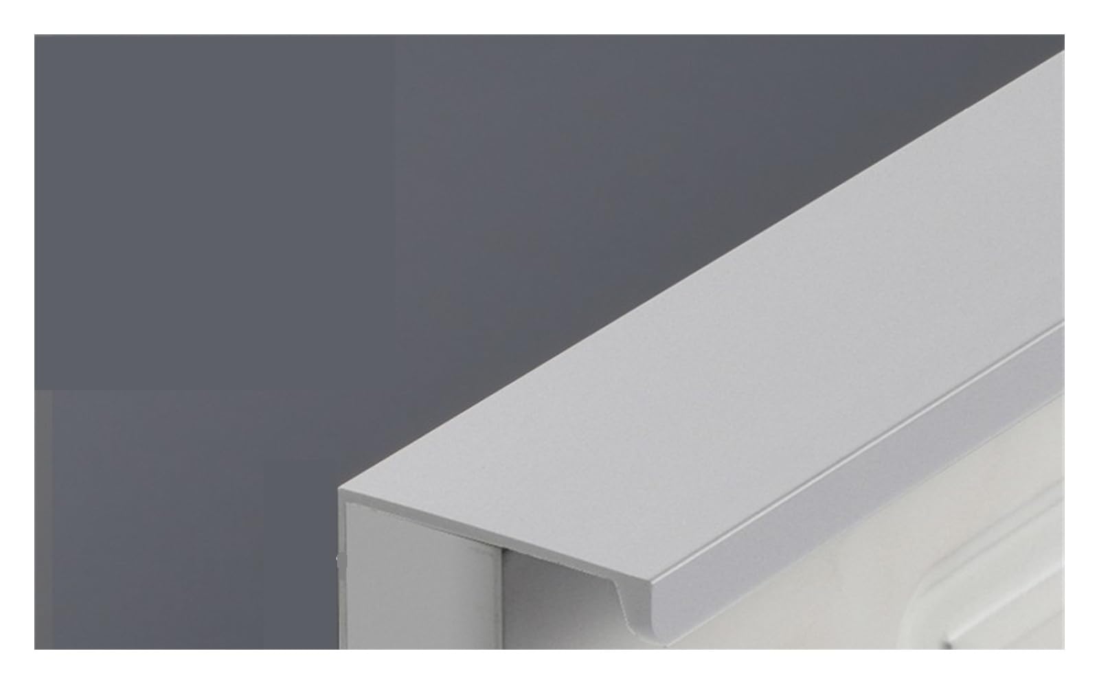 Bgnehrfl One Color Hidden Cabinet Pulls, Hidden Furniture Handles Matte Black Gold Silver Kitchen Cabinet Pull Wardrobe Not Punched For Cabinets And Drawers Cheerfully (Color : Silver-600Mm)