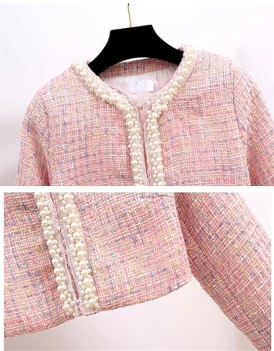 Women's Winter 3 Piece Sets Lady Elegant Slim Coat Skirt Shirt Three-Piece Suit Tweed Sets2