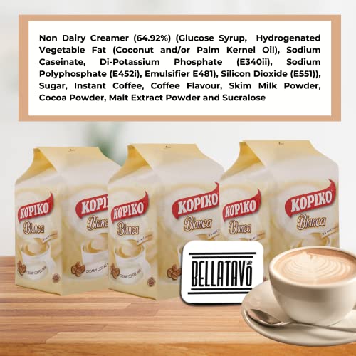 Blanca Instant Coffee Mix Bundle. Includes 3 Packs Of Rich & Creamy Kopiko Blanca Instant Coffee Mix. Deliciously Sweet Coffee With A Touch Of Cream. This Bundle Comes With A Bellatavo Fridge Magnet. #TOP2
