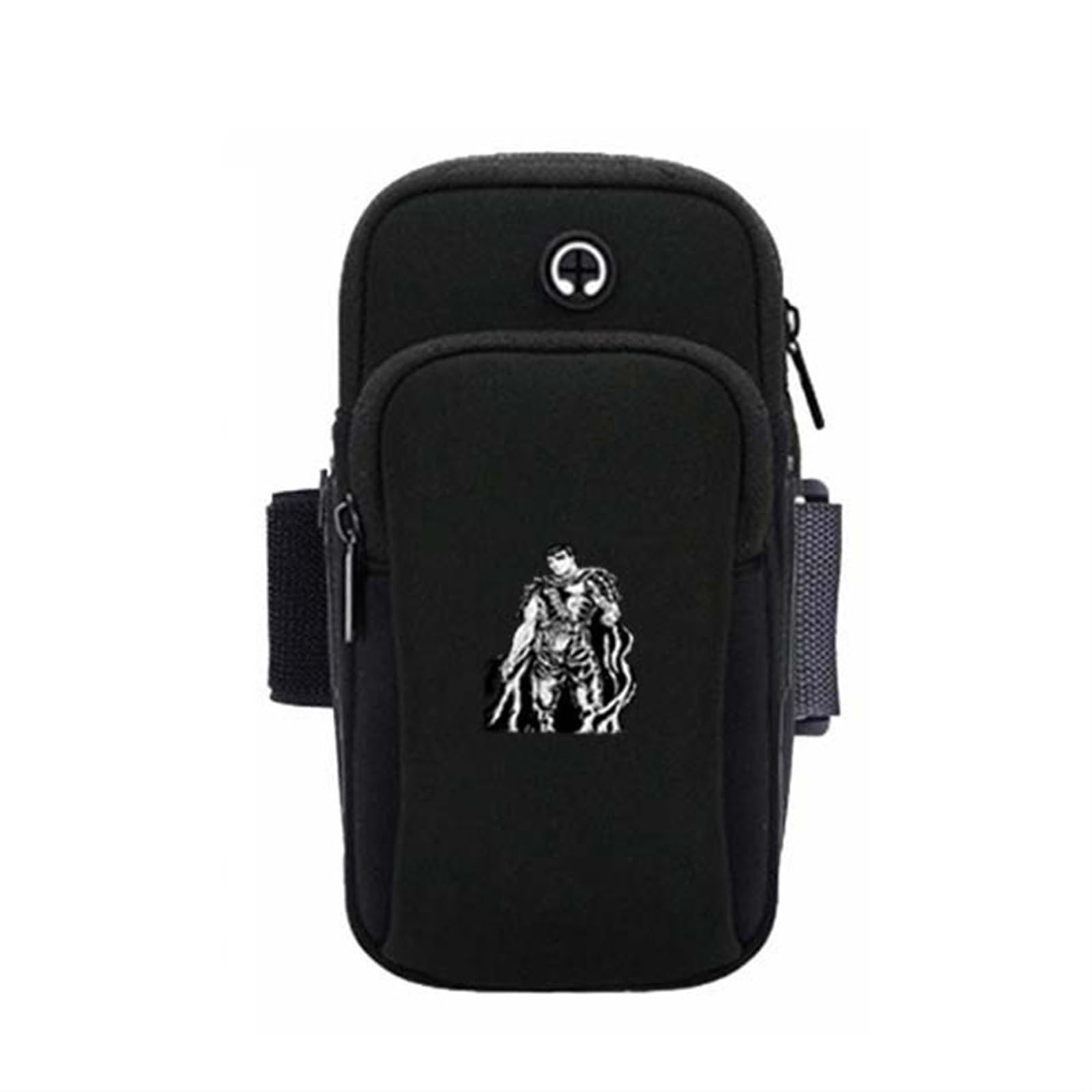Berse-rk Mobile phone armbands, Universal Phone Armband for Adult Women & Men, Travel Pouch Bag for Running Walking Hiking Jogging anime(Black 2)