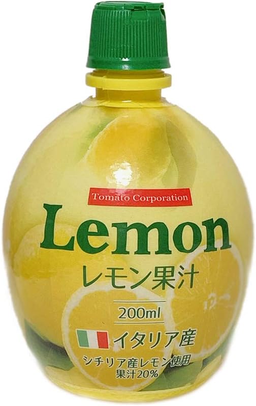 Amazon レモン果汁 200ml シチリア産レモン使用 果汁20％ トマトコーポレーション 食品・飲料・お酒 通販