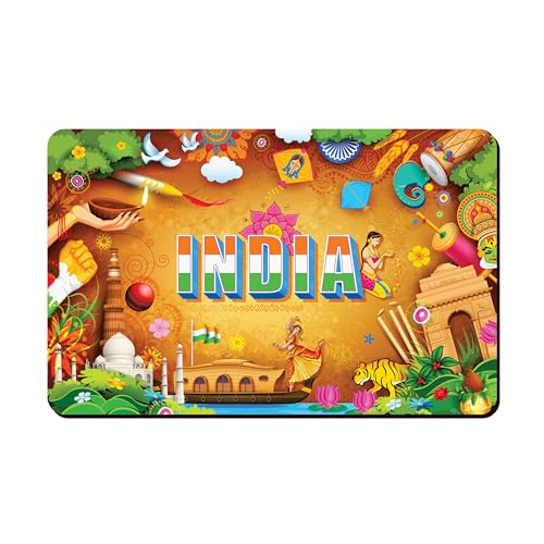 Image of Elegant Fridge Magnet with Themes |Rectangular Size Refrigerator Magnet with Magnetic Rubber Back | Pack of 1, 8.6cm X 5.4cm (India)