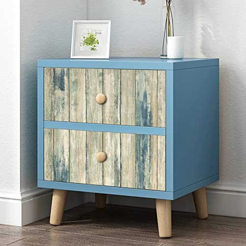 Hode Carta Adesiva per Mobili Blu Legno 30cmX200cm...