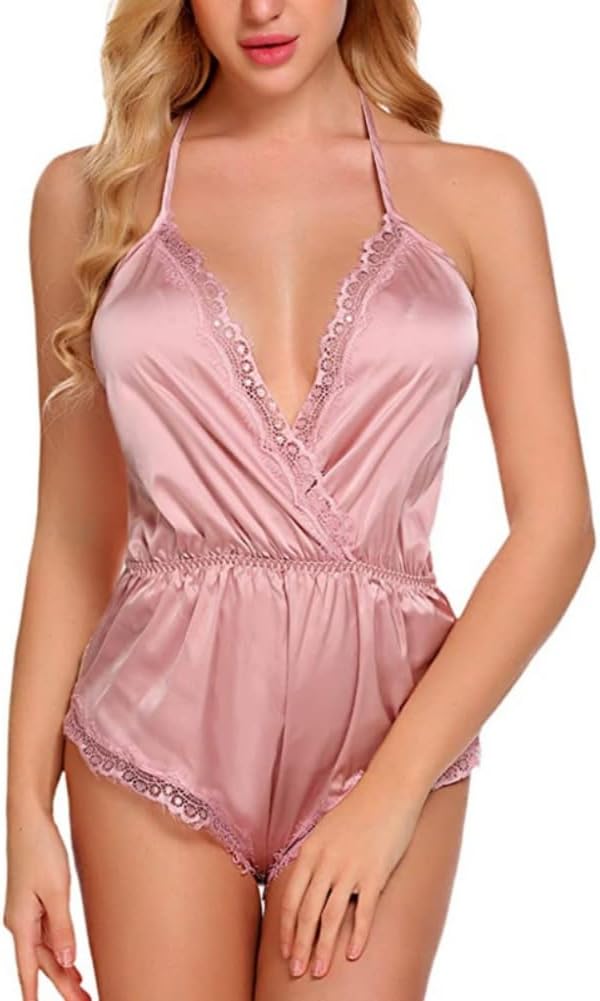 Women’s Soft Rayon V-Neck Lace Pajama Set for Comfort