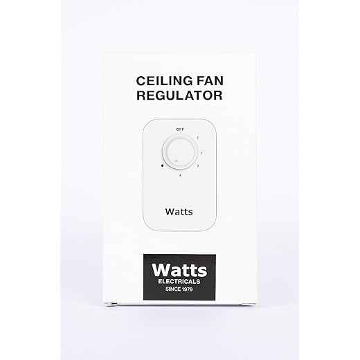 Watts Ceiling Fan Regulator 5 Step Speed Control White Wal