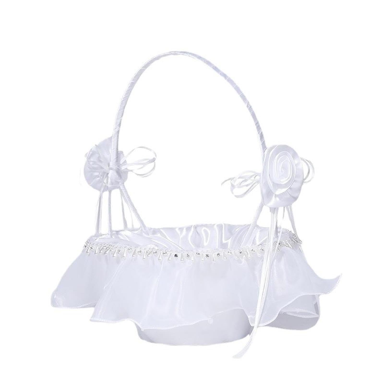 1pcs Wedding Flower Girl Basket Per Matrimoni