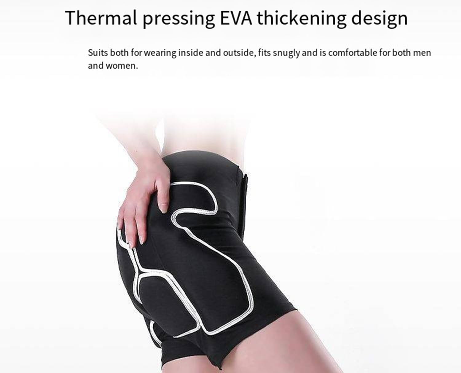 Pantaloncini con Protezione 3D per Anziani per L'anca, Pantaloncini Antiurto, Protezione Anticaduta per Persone con Mobilità Ridotta, Protezione per L'anca E Il Coccige L(Waist 81-86CM)