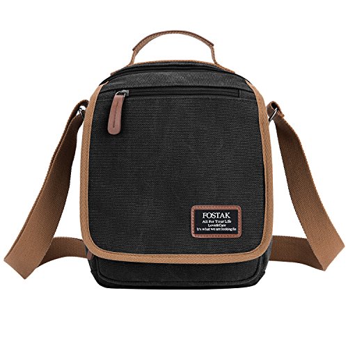 FOSTAK - Bolso al hombro para hombre, color Negro, talla Talla S