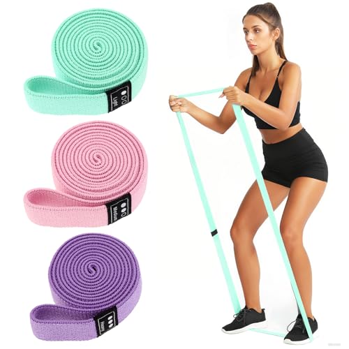 Bandes de résistance en tissu lot de 3 élastiques de sport yoga