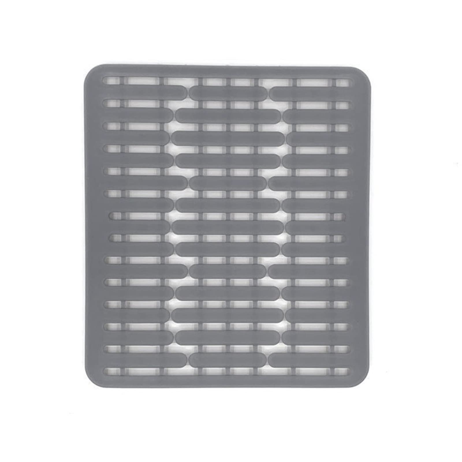 JINGYAN Tappetini per lavello Silicone Sink Mat Drain Kitchen Multifunctional Wash Basin Water Filter,Gray