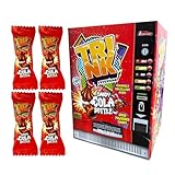 iChuches - TRINK Cola Bottle 200 Unidades – Caramelos Sabor Cola con Relleno Ácido en Polvo, Formato Expositor 700g, Chuches Individuales Dulces y Ácidas