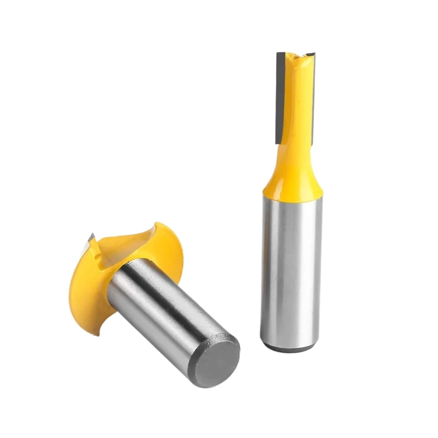 2Pcs 1/2" Shank Solid Carbide V-Shape Tenon Milling Cutter Flat Bit for Wood Door & Window(01)