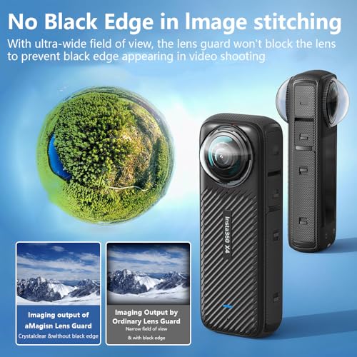 Protector de lente para Insta360 X4, cubierta protectora removible de policarbonato para lente (1 juego - 2 piezas) miniatura 5