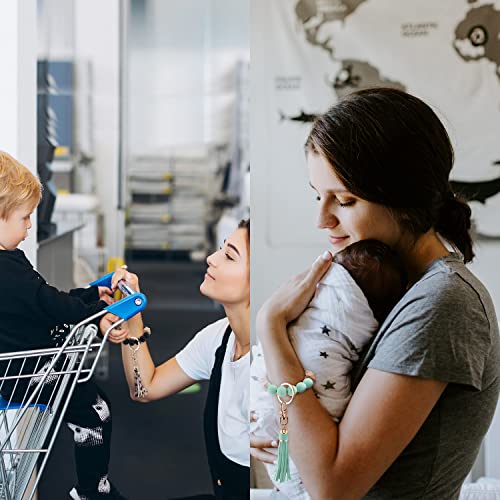 Feiyagoo Key Chains Women For Car Key Ring Bracelet,Keychain Wristlet,Silicone Beaded Bangle Chains #TOP3