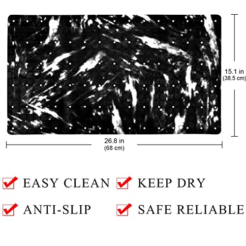 Alfombra de baño de mármol elegante con ventosas de seguridad 5