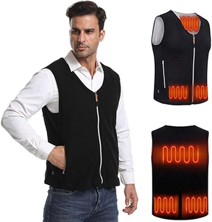 CNNLove Pile Polare Giubbotto Riscaldato Uomo E Donna,USB Gilet Riscaldante  Elettrico,per All'aperto Lavoro, Caccia, Campeggio,Nero,L : Amazon.it:  Abbigliamento