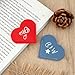 Personalized Leather Heart Corner Bookmark, Custom Name and Cute Shape Bookmarks, Reading Lovers Teacher Handmade Corner Heart Gifts for School Office Home Supplies(Navy Blue)