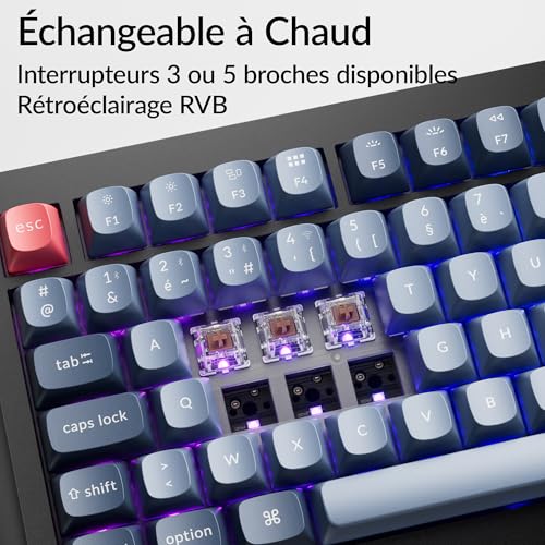 Clavier gaming RVB Keychron V6 Max avec interrupteurs Gateron Jupiter