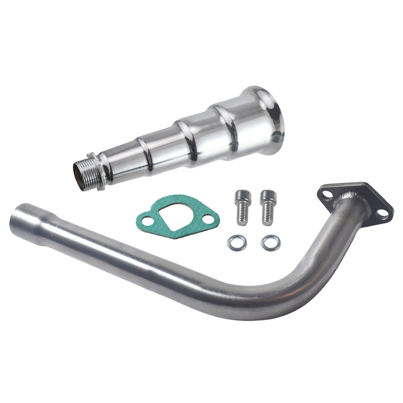 4 Stage Exhaust Header Pipe,For Predator 212cc 196cc Engine Silver