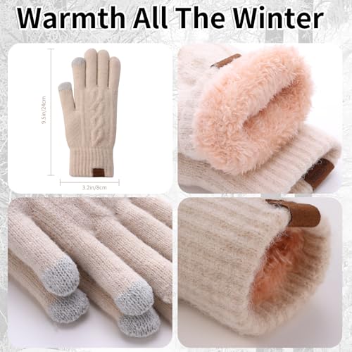 Set Invierno: Gorro, Bufanda y Guantes Táctiles para Mujer miniatura 4