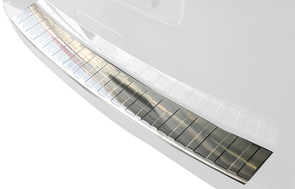 Avisa Stainless Steel Rear bumper protector compatible with Citroën Spacetourer / Peugeot Traveller / Peugeot Expert / Toyota Proace Verso 2016- / Opel Vivaro 2019- 'Ribs' (for painted bumpers)