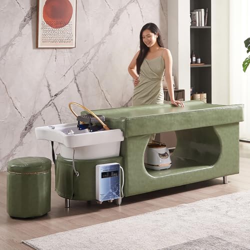 Kopfhaut-Shampoo, Bett-Haar-Spa, Wasserzirkulationsmassage, Salon, Grünes Flachliegen, Thai-Schönheit