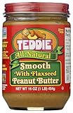 Teddie Smooth All Natural Peanut Butter with Flaxseed, 16 Ounce