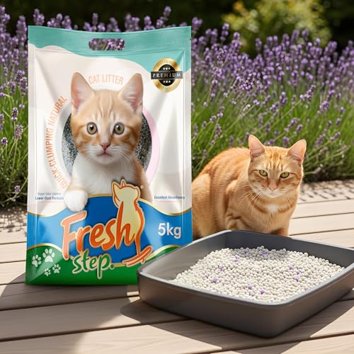 Image of Fresh Step, CalmAura Lavender Cat Litter 5kg Aromatic Odor Shield | Soothing Aroma | Dust-Free | Fast Clumping (Pack of 2)