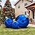 SUYOCHIC 3PCS Blue Inflatable Mirror Ball, Inflatable Christmas Balls Large PVC Disco Ball Reusable Bubble Balloon for Christmas, Party, Concerts, Stage, Wedding (24inch/35.5inch/47inch with Pump)