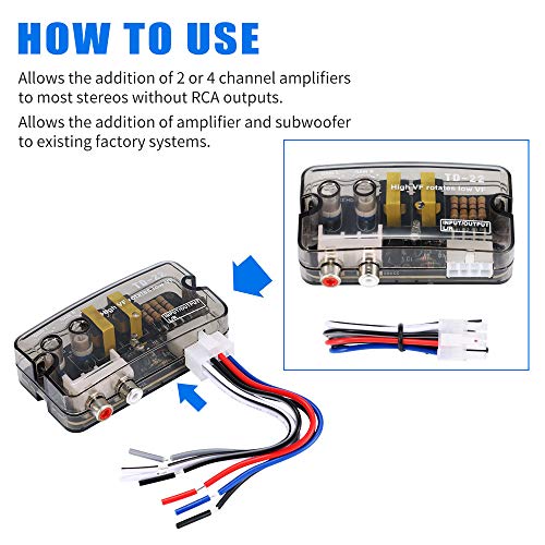 Bestycar Car Stereo Audio Converter, High To Low Frequency Line Speaker Level Adapter For Subwoofer Amplifier #TOP5